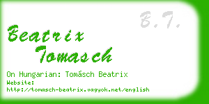 beatrix tomasch business card
